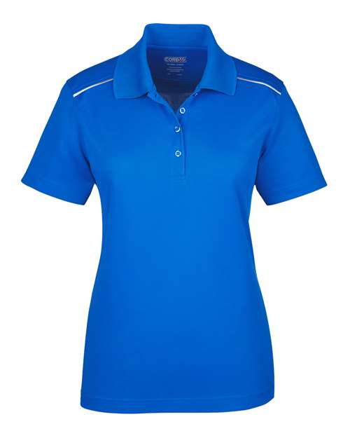 CORE365 78181R, Women's Radiant Performance Piqué Polo With Reflective Piping, True Royal