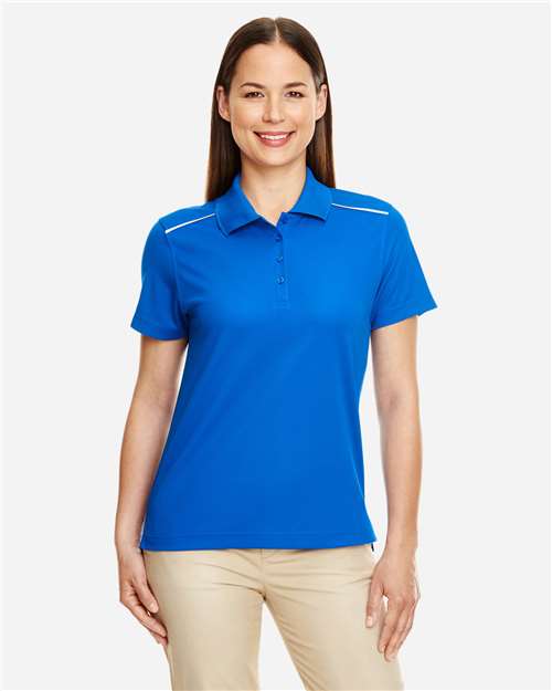 CORE365 78181R, Women's Radiant Performance Piqué Polo With Reflective Piping, True Royal