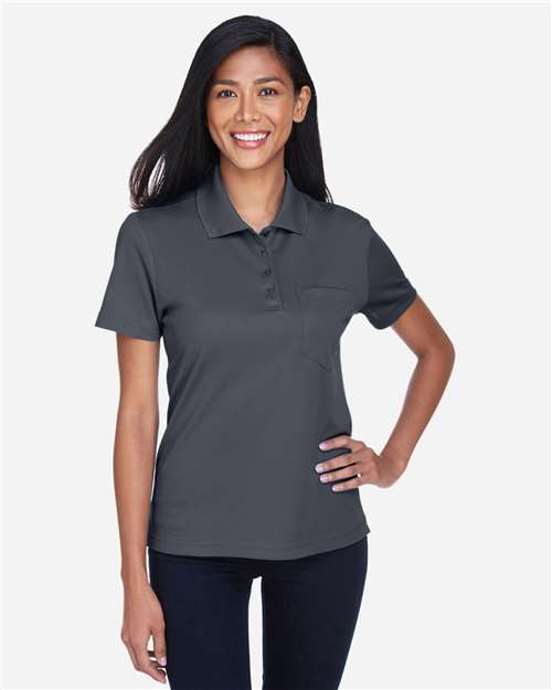 CORE365 78181P, Women's Origin Performance Piqué Polo With Pocket, Carbon