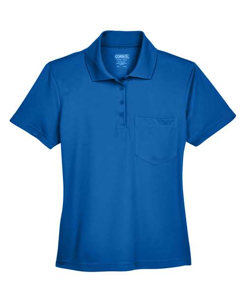 CORE365 78181P, Women's Origin Performance Piqué Polo With Pocket, True Royal