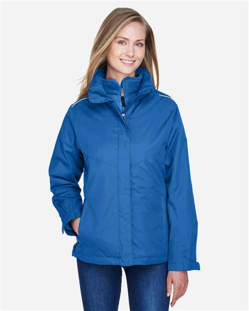 CORE365 78205, Women's 3-in-1 Jacket With Fleece Liner, True Royal