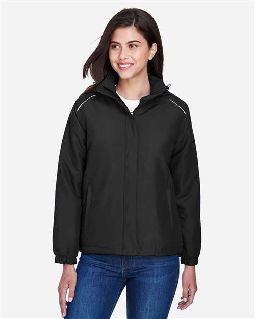 Women's Brisk Insulated Jacket - - 13252 Black 212A7 78189 AB Exclusive Brands CA New ab CORE365 Full-Zips Hooded Jackets Long Sleeves Media Pocket New AB Outerwear Performance Pockets Polyester - 100% S&S Deep Deals S&S Exclusive Brands Womens Zips