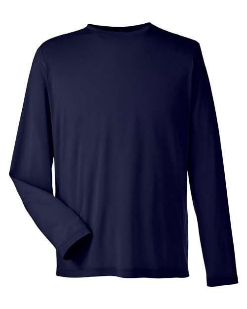 CORE365 CE111L, Unisex Fusion Chromasoft Performance Long Sleeve T-shirt, Classic Navy