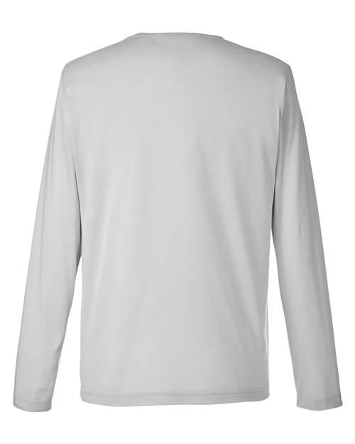 CORE365 CE111L, Unisex Fusion Chromasoft Performance Long Sleeve T-shirt, Platinum
