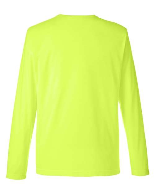 CORE365 CE111L, Unisex Fusion Chromasoft Performance Long Sleeve T-shirt, Safety Yellow