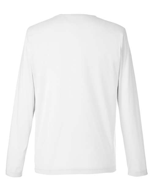 CORE365 CE111L, Unisex Fusion Chromasoft Performance Long Sleeve T-shirt, White