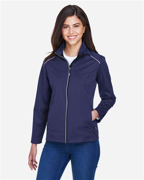 CORE365 CE708W, Women's Techno Lite Three-layer Knit Tech-shell, Classic Navy