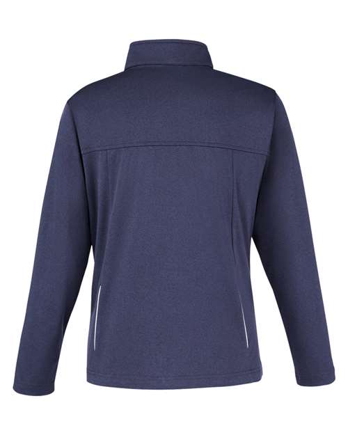 CORE365 CE708W, Women's Techno Lite Three-layer Knit Tech-shell, Classic Navy Heather