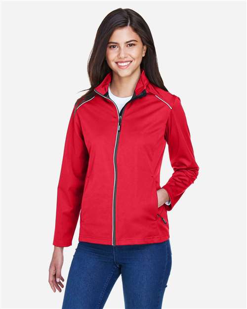 CORE365 CE708W, Women's Techno Lite Three-layer Knit Tech-shell, Classic Red