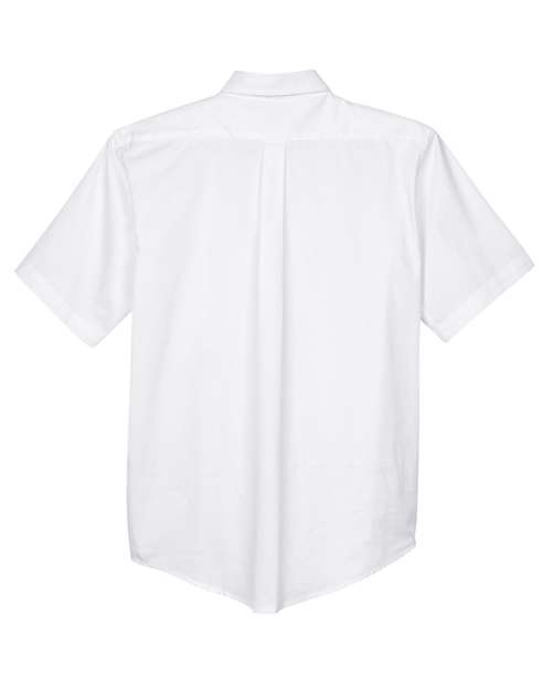 CORE365 88194, Men's Optimum Short Sleeve Twill Dress Shirt, White