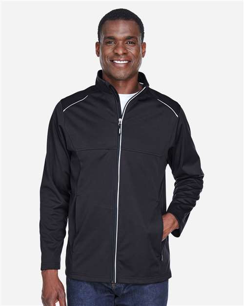 CORE365 CE708, Men's Techno Lite Three-layer Knit Tech-shell, Black