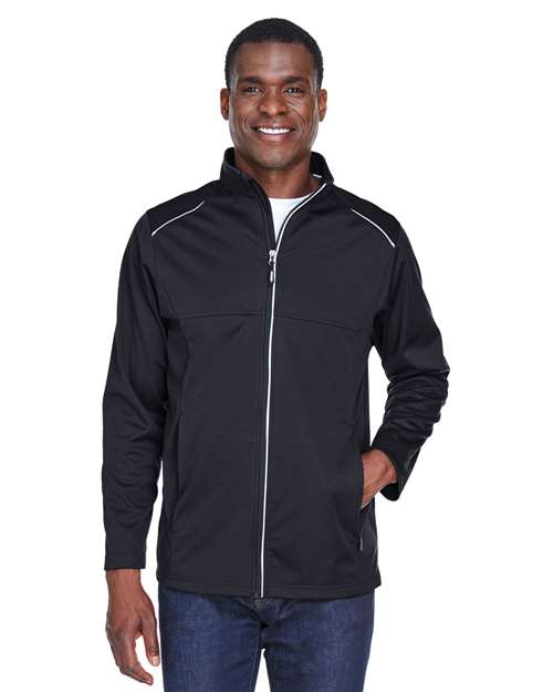 Men's Techno Lite Three-Layer Knit Tech-Shell - - 13262 Black 302A7 8-8.9 oz AB Exclusive Brands Activewear CA New ab CE708 CORE365 Explore Corporate Explore Corporate Outings & Events Explore Corporate Team Building Explore School & Team - Fundraiser & Events Explore School & Team - Spirit Wear Explore School & Teams Full-Zips Jackets Mens & Unisex New AB Outerwear Pockets Polyester - 100% Rain Coats S&S Exclusive Brands Safety Waterproof Zips
