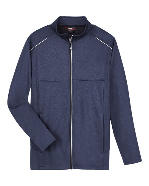 CORE365 CE708, Men's Techno Lite Three-layer Knit Tech-shell, Classic Navy Heather