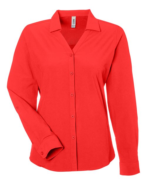CORE365 CE510LW, Women's Ultra Uvp Marina Shirt, Marina Red