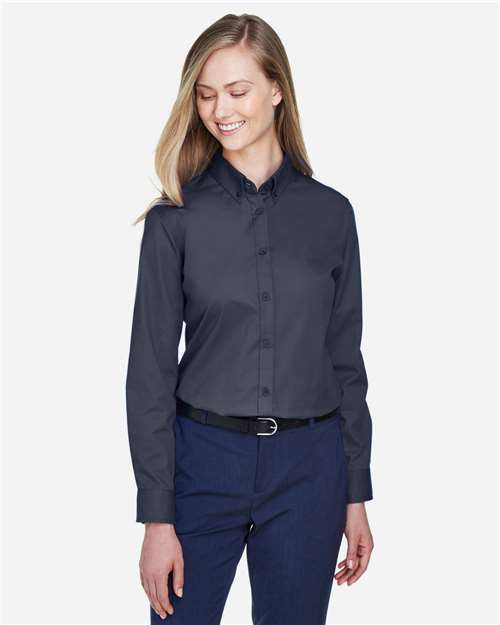 Women's Operate Twill Shirt - - 13268 Carbon 216A7 4-4.9 oz 78193 AB Exclusive Brands CA New ab CORE365 Cotton Dress Shirts Explore Corporate Explore Corporate Business Professional Explore Corporate Uniforms Long Sleeves New AB Polyester S&S Exclusive Brands Sun/UV Protection Tops Womens Wovens Wovens & Dress Shirts