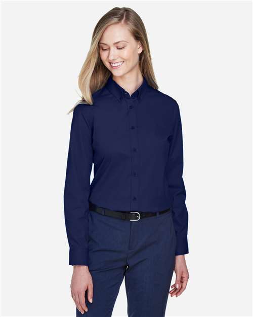 Women's Operate Twill Shirt - - 13268 Classic Navy 216A7 4-4.9 oz 78193 AB Exclusive Brands CA New ab CORE365 Cotton Dress Shirts Explore Corporate Explore Corporate Business Professional Explore Corporate Uniforms Long Sleeves New AB Polyester S&S Exclusive Brands Sun/UV Protection Tops Womens Wovens Wovens & Dress Shirts