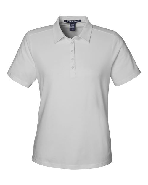 Devon & Jones DG120W, Women's Raleigh Stretch Polo, Grey