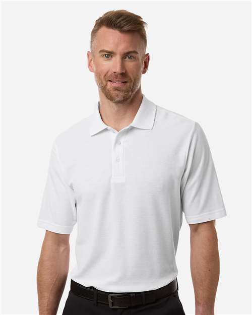 CORE365 CE106T, Men's Tall Resolve Cvc Performance Pique Polo, White