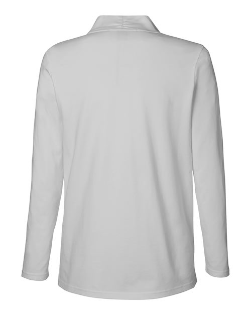 Devon & Jones DP121W, Women's Raleigh Shawl Collar Knit Top, Grey