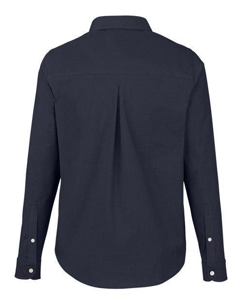 Devon & Jones DG505W, Women's Crownlux Performance Spencer Poplin Dress Shirt, Navy Melange
