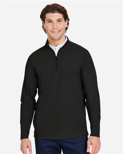 Devon & Jones DG410, Men's Crownlux Performance Windsor Welded Quarter-zip Pullover, Black