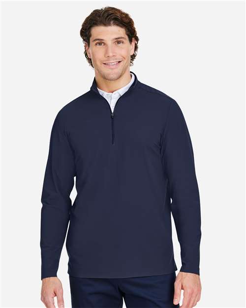 Devon & Jones DG410, Men's Crownlux Performance Windsor Welded Quarter-zip Pullover, Navy