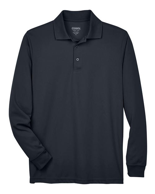 CORE365 88192T, Men's Tall Pinnacle Performance Long Sleeve Piqué Polo, Carbon