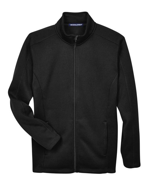 Devon & Jones DG793, Men's Bristol Full-zip Sweater Fleece Jacket, Black