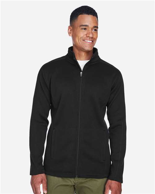 Devon & Jones DG793, Men's Bristol Full-zip Sweater Fleece Jacket, Black