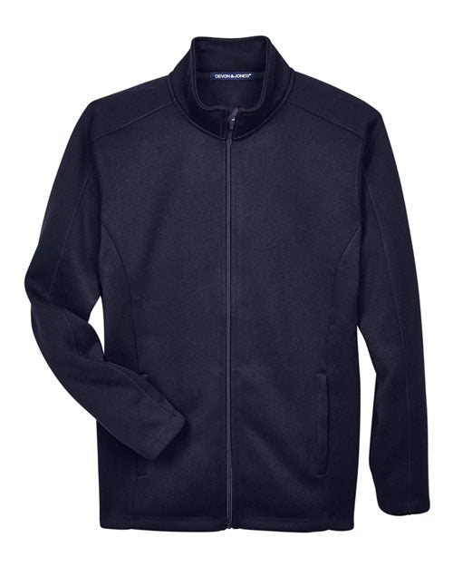 Devon & Jones DG793, Men's Bristol Full-zip Sweater Fleece Jacket, Navy