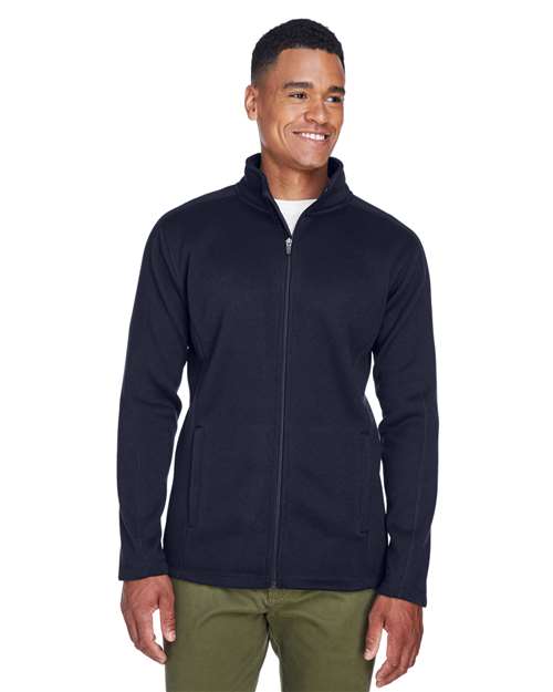 Men's Bristol Full-Zip Sweater Fleece Jacket - - 13279 Navy 708B2 9-9.9 oz AB Exclusive Brands CA New ab Devon & Jones DG793 Fleece Full-Zips Jackets Long Sleeves Mens & Unisex New AB Outerwear Pockets Polyester - 100% S&S Exclusive Brands Zips