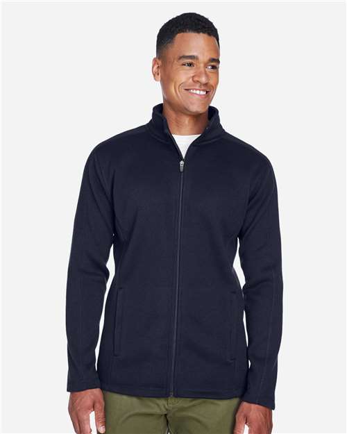 Devon & Jones DG793, Men's Bristol Full-zip Sweater Fleece Jacket, Navy