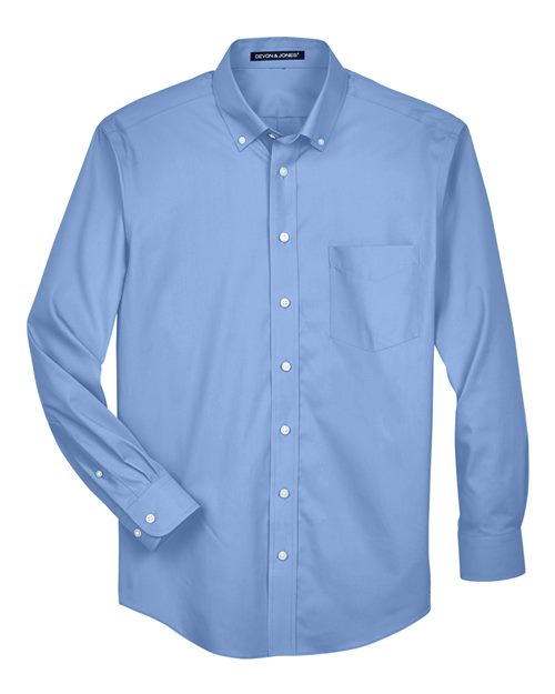 Devon & Jones D630, Men's Crown Collection Oxford Woven Dress Shirt, Light Blue