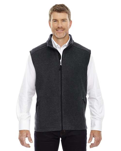 Men's Tall Journey Fleece Vest - - 13282 Heather Charcoal 236A7 7-7.9 oz 88191T AB Exclusive Brands CA New ab CORE365 Fleece Full-Zips Media Pocket Mens & Unisex New AB Outerwear Pockets Polyester - 100% S&S Exclusive Brands Sleeveless Talls Vests Zips