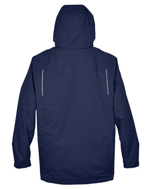 CORE365 88205T, Men's Tall Region 3-in-1 Jacket With Fleece Liner, Classic Navy