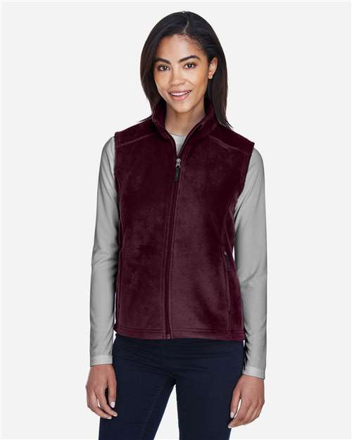 CORE365 78191, Women's Journey Fleece Vest, Burgundy