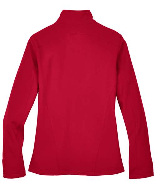 CORE365 78184, Women's Cruise Two-layer Fleece Bonded Soft Shell Jacket, Classic Red