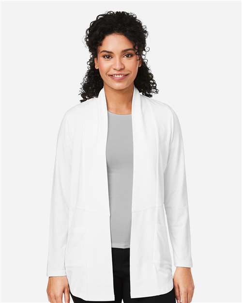 Devon & Jones DP125W, Women's Raleigh Stretch Cardigan, White