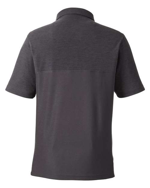 CORE365 CE112C, Men's Fusion Chromasoft Colorblock Polo, Carbon/ Carbon Heather