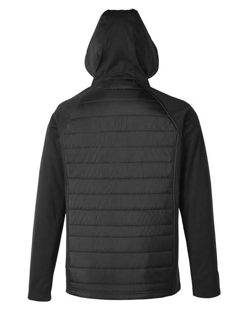 CORE365 CE808, Unisex Techno Lite Hybrid Hooded Jacket, Black