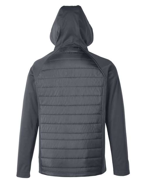 CORE365 CE808, Unisex Techno Lite Hybrid Hooded Jacket, Carbon