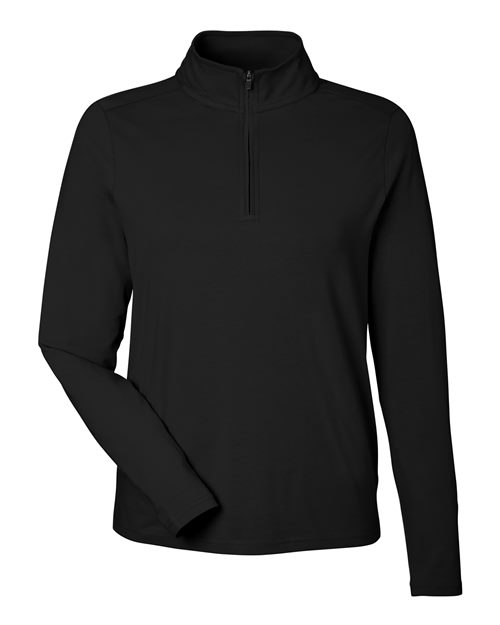Devon & Jones DG425W, Women's Raleigh Stretch Quarter-zip Pullover, Black
