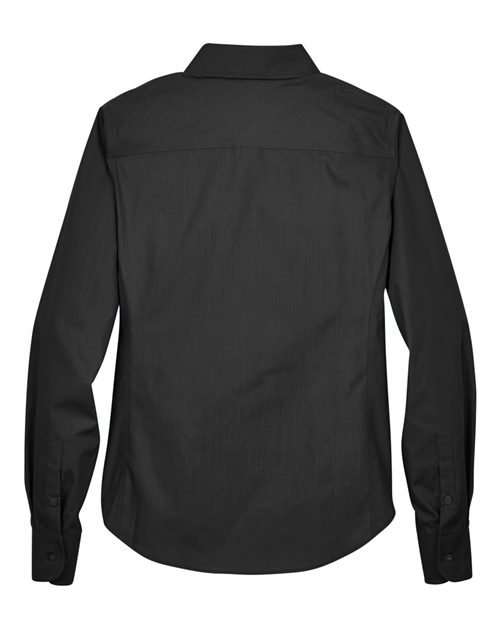 Devon & Jones D620W, Women's Crown Collection Broadcloth Woven Dress Shirt, Black