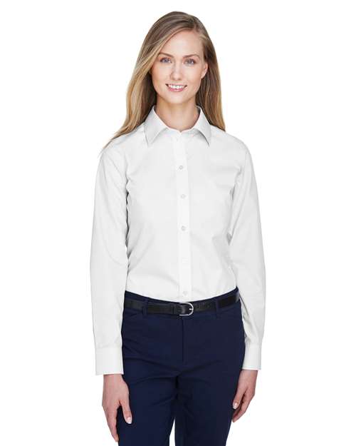 Women's Crown Collection® Broadcloth Woven Dress Shirt - - 13316 - Toronto Screen Printing- Color