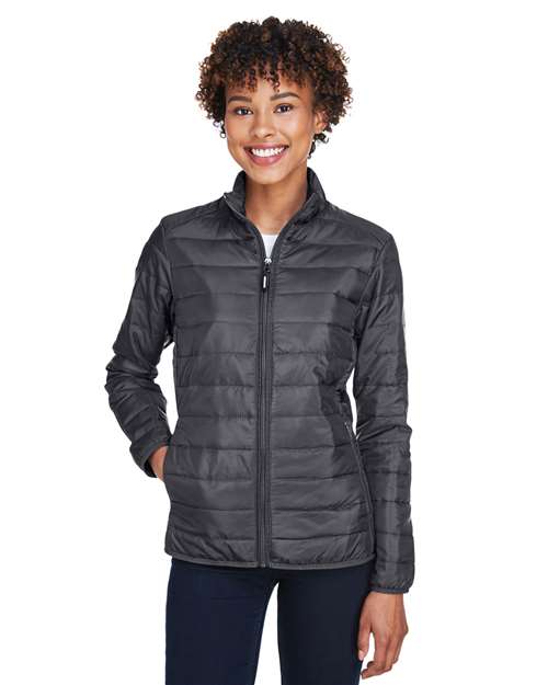 Women's Prevail Packable Puffer Jacket - - 13329 Carbon 296A7 AB Exclusive Brands CA New ab CE700W CORE365 Explore Resort & Gift Explore Resort & Gift Staff Uniforms Explore Resort & Gifting Activities & Service Full-Zips Jackets Long Sleeves New AB Outerwear Packables Performance Pockets Polyester - 100% Puffers S&S Exclusive Brands Water Resistant Womens Zips