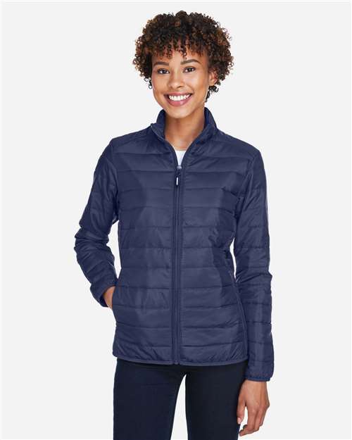 CORE365 CE700W, Women's Prevail Packable Puffer Jacket, Classic Navy