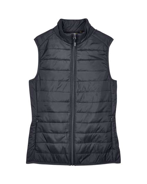 CORE365 CE702W, Women's Prevail Packable Puffer Vest, Carbon