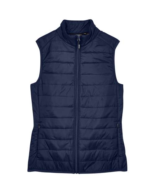 CORE365 CE702W, Women's Prevail Packable Puffer Vest, Classic Navy