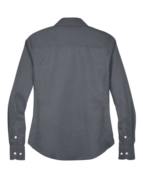 Devon & Jones DG530W, Women's Crown Collection Solid Stretch Twill Woven Dress Shirt, Graphite