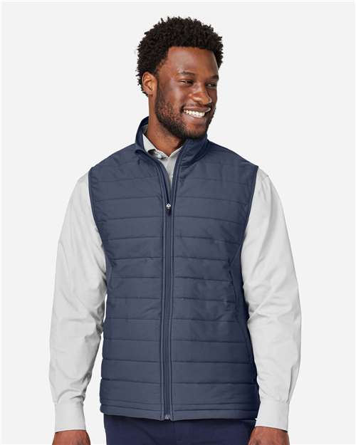 Devon & Jones DG706, Men's New Classics Charleston Hybrid Vest, Navy Melange/ Navy